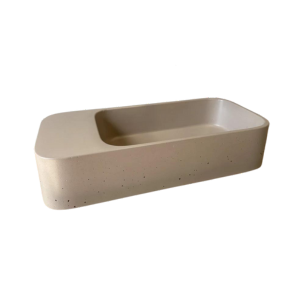 Stunning rounded rectangle basin in a natural beige colour 